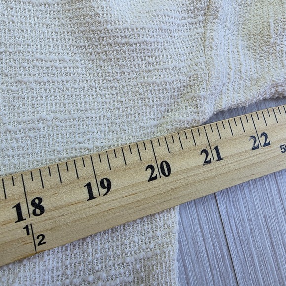 Vero Moda Women's Top Textured Cotton/Linen Cream Small Waist Ties Classic *READ - Picture 11 of 12